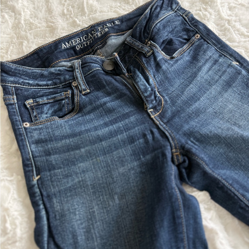 American Eagle Outfitters High Rise Dark Blue Jeans XLong
